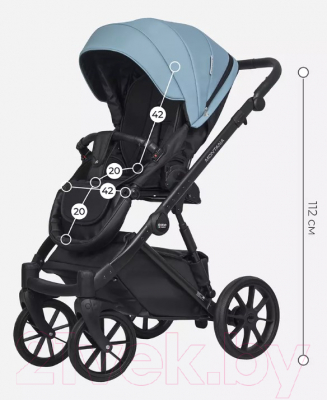 Изображение товара Детская универсальная коляска Riko Montana Ecco 2 в 1 (16, голубой)