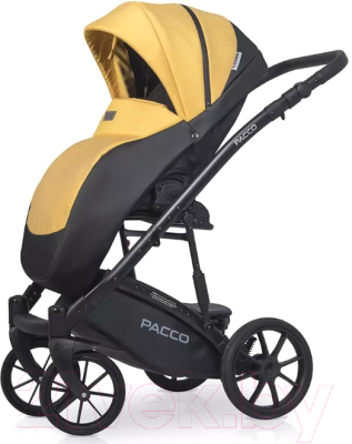 Детская универсальная коляска Riko Basic Pacco 2 в 1 (08, желтый/черный)