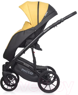 Детская универсальная коляска Riko Basic Pacco 2 в 1 (08, желтый/черный)