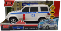 Автомобиль игрушечный Технопарк УАЗ Патриот Полиция / PATRIOTBLACK-22PLPOL-WH - 