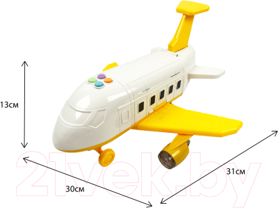 Игровой набор Sharktoys Самолет строительный / 280000011 (желтый)