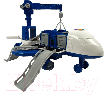 Игровой набор Sharktoys Самолет полицейский / 280000012 (синий)