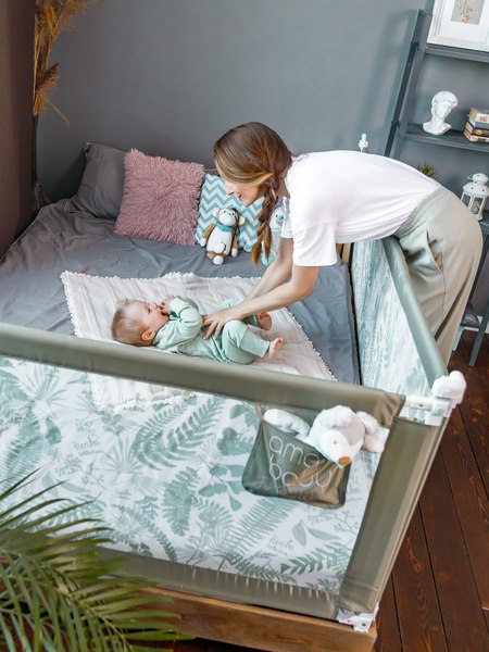 Ограждение для кровати Amarobaby Safety Of Dreams / AB-SOFD-BSR-SE-160 (серый)