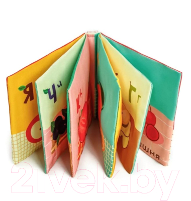 Развивающая игрушка Amarobaby Книжка-игрушка с грызунком Ягоды и фрукты / AMARO-201SBYF/28