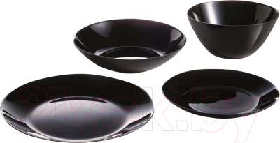 Набор тарелок Luminarc Zelie Q8506 (19шт, черный)