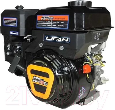 Двигатель бензиновый Lifan KP230E Вал шпонка 20мм (8 л.с. электростартер)