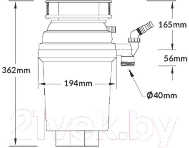 Измельчитель отходов McAlpine WDU-2ASEU-POL