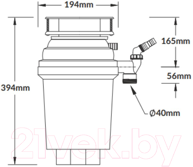 Измельчитель отходов McAlpine WDU-4ASEU-POL