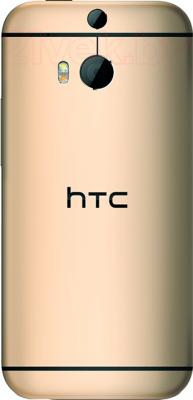 Смартфон HTC One / M8 (золотой) - вид сзади