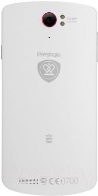 Смартфон Prestigio MultiPhone 7500 (16GB, белый) - вид сзади