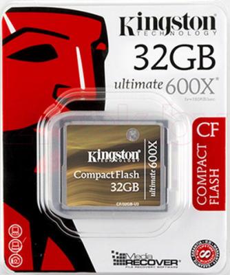 Карта памяти Kingston CompactFlash Card 600x 32 Gb (CF/32GB-U3) - общий вид