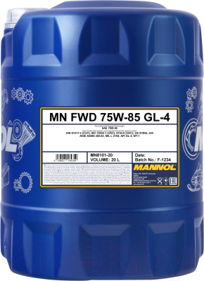 Трансмиссионное масло Mannol FWD 75W85 GL-4 / MN8101-20 (20л)