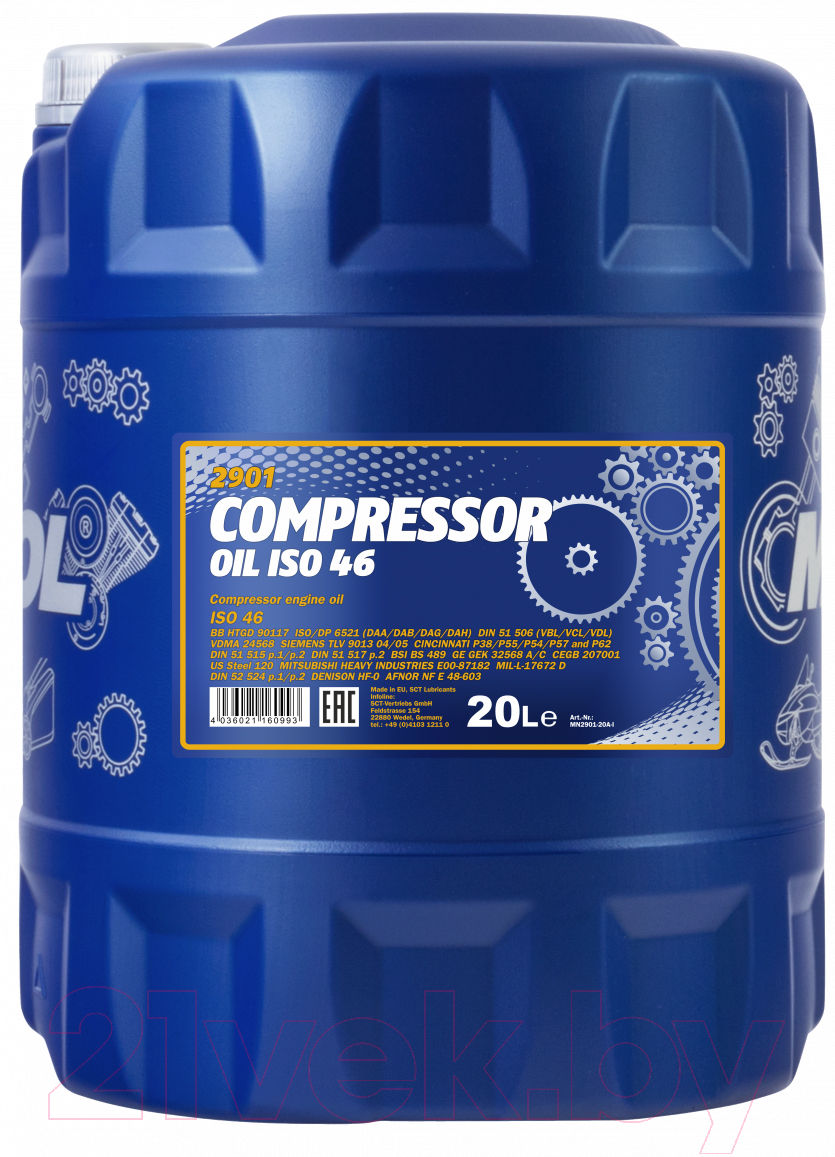 Индустриальное масло Mannol Compressor Oil ISO 46 / MN2901-20