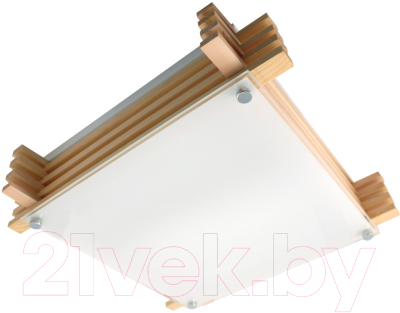 Потолочный светильник Элетех Киото НПБ 01-2х60-502 / 1005205979 (прозрачный матовый/сосна)