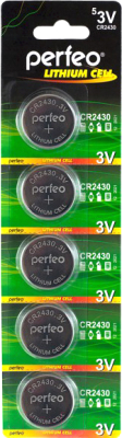 Комплект батареек Perfeo Lithium Cell CR2430/5BL