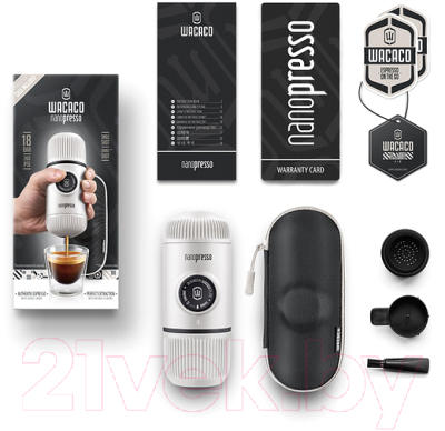 Кофеварка эспрессо Wacaco Nanopresso Chill White + Case