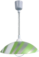Потолочный светильник Элетех Колорика Аделайн 410 НСБ 72-60 М52 / 1005253179 (матовый белый/зеленый) - 