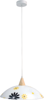 Потолочный светильник Элетех Колорика Арин 410 НСБ 72-60 М51 / 1005253175 (белый/коричневый/желтый) - 