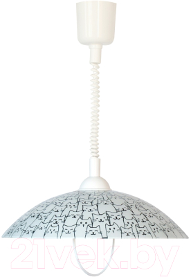 Потолочный светильник Элетех Коты 410 НСБ 72-60 М52 / 1005253207 (матовый белый)