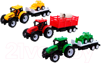 Набор игрушечной техники Sima-Land Фермер с прицепом / 7603238
