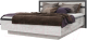 Двуспальная кровать Мебель-КМК 1600 Тиффани 0880.1 (бетон пайн светлый/дуб шале графит) - 