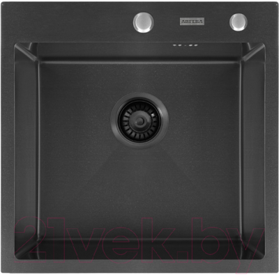 Мойка кухонная Arfeka Eco AR PVD Nano 50x50 (черный)