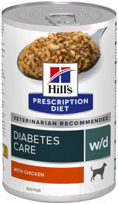 Влажный корм для собак Hill's Prescription Diet Diabetes Care w/d с курицей (370г)