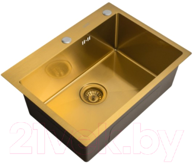 Мойка кухонная Arfeka Eco AR PVD Nano 60x50 (золото)