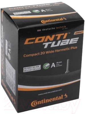Изображение товара Камера для велосипеда Continental Compact Wide Hermetic Plus 20 50-406/62-406 A40