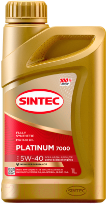 Моторное масло Sintec Platinum 7000 5W40 A3/B4 / 600138 (1л)