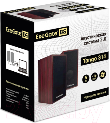 Мультимедиа акустика ExeGate Tango 314 (черный)