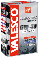 

Моторное масло Valesco, Eurotec GX 7000 5W40 API SN/CF