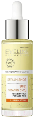 Сыворотка для лица Eveline Cosmetics Face Therapy Professional с эффектом сияния с 15% вит С+Сg (30мл)