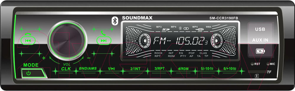 Бездисковая автомагнитола SoundMax SM-CCR3190FB