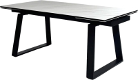 Обеденный стол M-City Vasto 200 Marbles KL-99 / 614M04925 (белый мрамор матовый/черный) - 