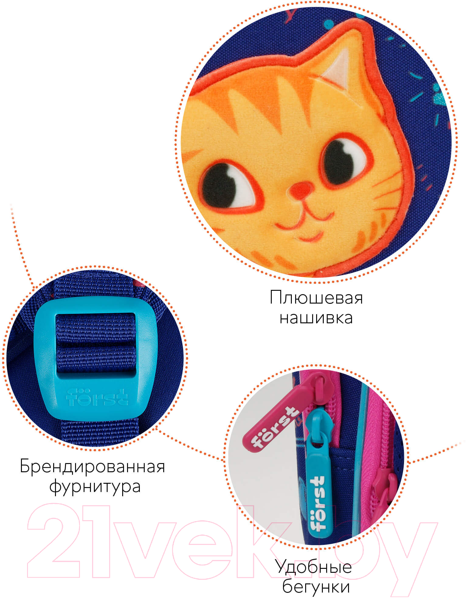 Школьный рюкзак Forst F-Light Funny cat / FT-RY-060203