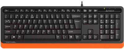 Клавиатура A4Tech Fstyler FKS10 (черный/оранжевый)
