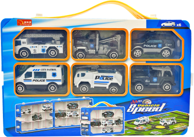 Набор игрушечных автомобилей Sharktoys Полицейский / 1000000027