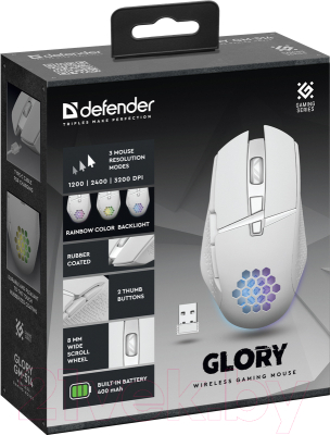 Мышь Defender Glory GM-514 / 52513 (белый)