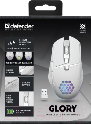 Мышь Defender Glory GM-514 / 52513 (белый)
