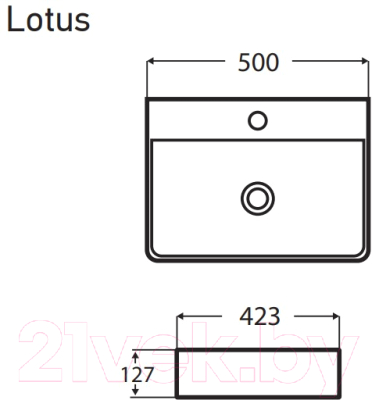 Умывальник Wellis Lotus 50х42.3 / WF00041