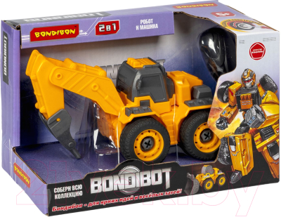 Игрушка-конструктор Bondibon Экскаватор с буром-робот / ВВ5975