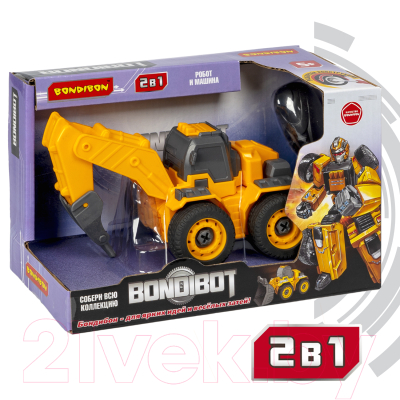 Игрушка-конструктор Bondibon Экскаватор с буром-робот / ВВ5975
