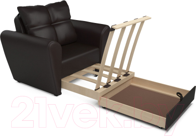 Кресло-кровать Mebel-Ars Квартет (экокожа шоколад)