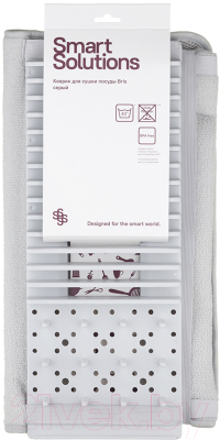 Коврик для сушки посуды Smart Solutions Bris / SS00002 (серый)