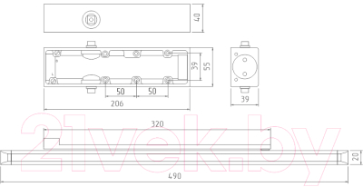 Доводчик с каналом скольжения Нора-М 830 Slider (графит)