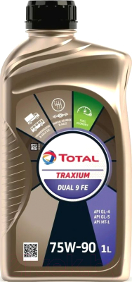 Трансмиссионное масло Total Traxium Dual 9 FE 75W90 / 214145 (1л)