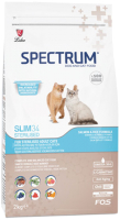 Сухой корм для кошек Spectrum Adult Slim34 для стерилизованных,контроль веса с лососем и рисом (2кг) - 