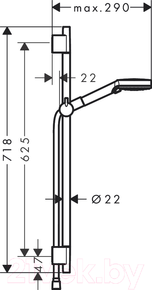 Душевой гарнитур Hansgrohe Vernis 26423670