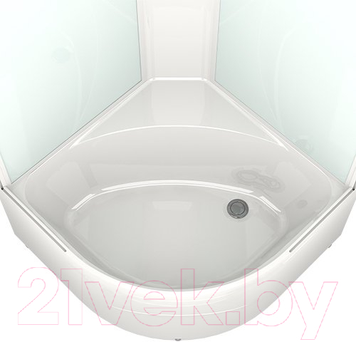 Душевая кабина Domani-Spa Delight 110 High / DS01D110HWM10 (белый/сатин/матированное стекло) — фото 2